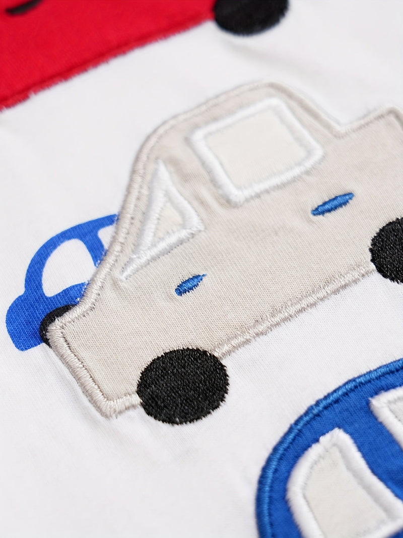 Zabawny Body dla Niemowląt z Wzorem Samochodowym – Idealne na Letnie Przygody