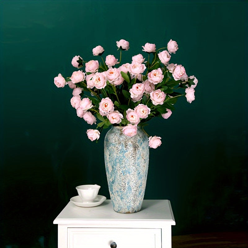 Unikalny Vintage Ceramiczny Wazon – Ręcznie Wykonany Niebieski Kamionka dla Autentycznego Wyglądu