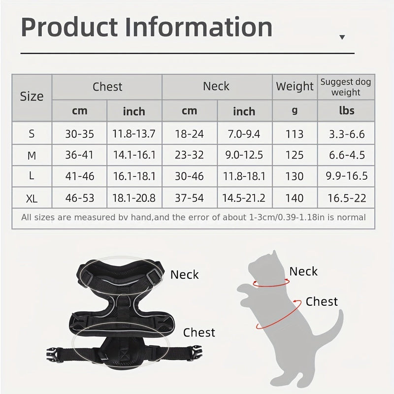 Reflective Harness and Leash for Cat – Ideal for Walks and Training