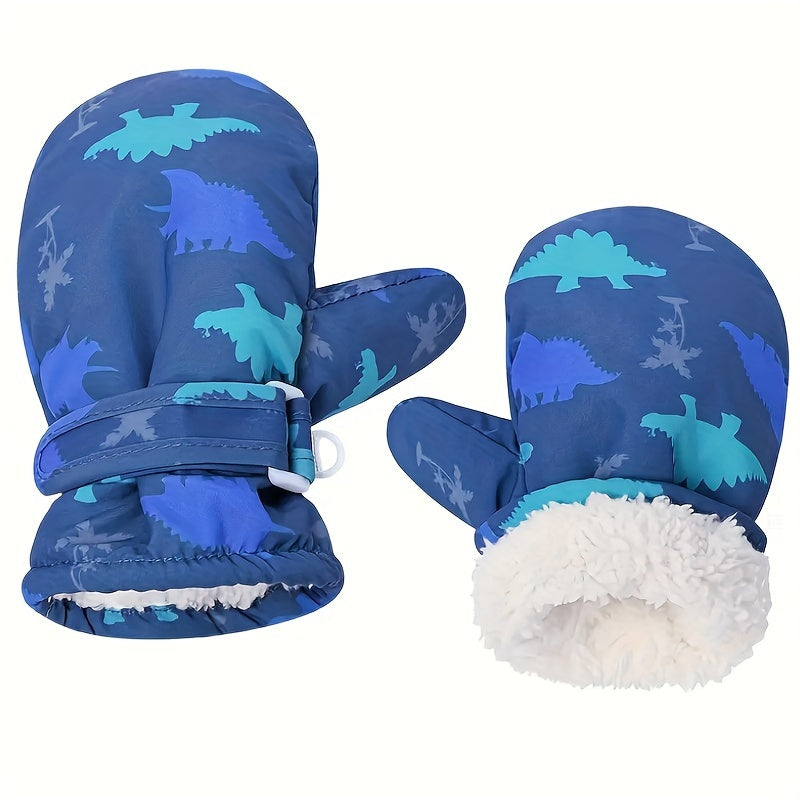 Rękawice Zimowe Dinozaury dla Dzieci - Na Ciepłe Przygody w Śniegu