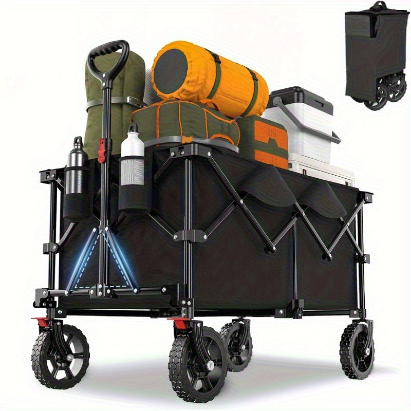 RuggedTrail Składana Wózek Terenowy – Pojemność 200L i Obciążenie 200kg