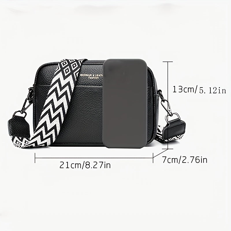 Skórzana Torebka Crossbody – Praktyczna i Modna z Paskiem w Stylu Gitarowym