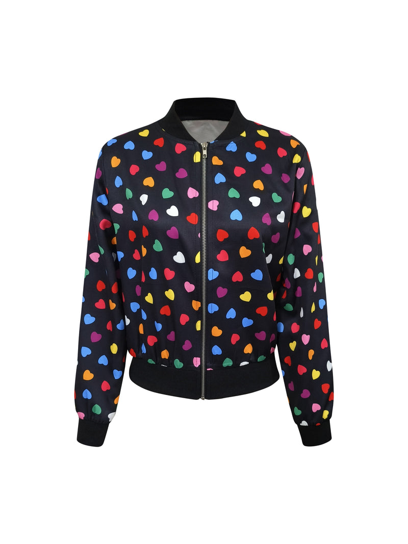 Cheerful Bomber Jacket – Stylish and Comfortable Zip-Up Jacket for Spring and Autumn