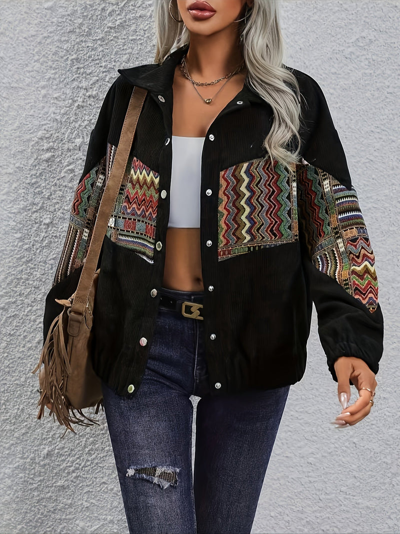 Jacket with Tribal Pattern – Cheerful and Stylish for Spring and Autumn