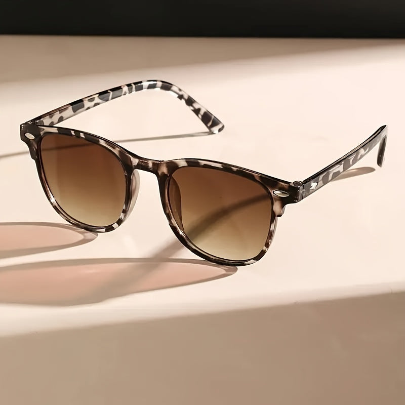 Modne Retro Okulary Przeciwsłoneczne dla Kobiet i Mężczyzn – Wzór Żółwiowy na Plażę i Wakacje