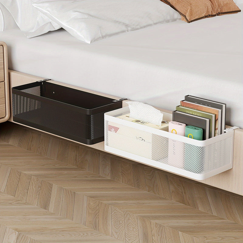 Regulowany Metalowy Kosz na Przechowywanie z Hakami - Praktyczne Rozwiązanie do Organizacji