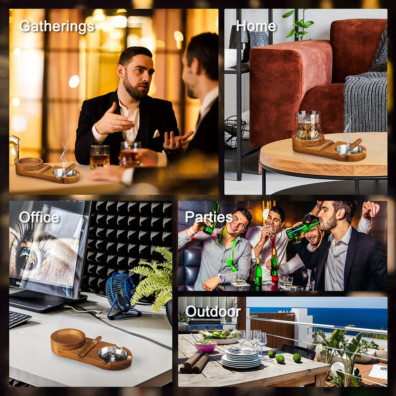 Kreatywna Popielniczka do Cygar i Taca na Whiskey - Idealny Prezent na Dzień Ojca lub Upominek Biznesowy