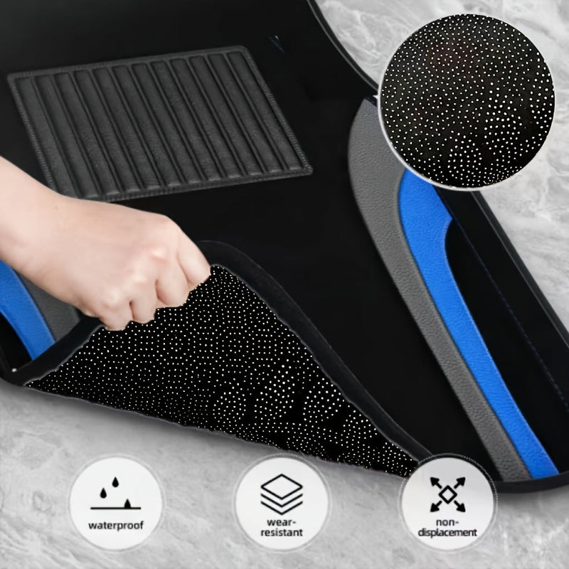 Nowoczesne Niebiesko-Szare Dywaniki Podłogowe do Samochodów – Trwałe i Stylowe dla Każdego Pojazdu