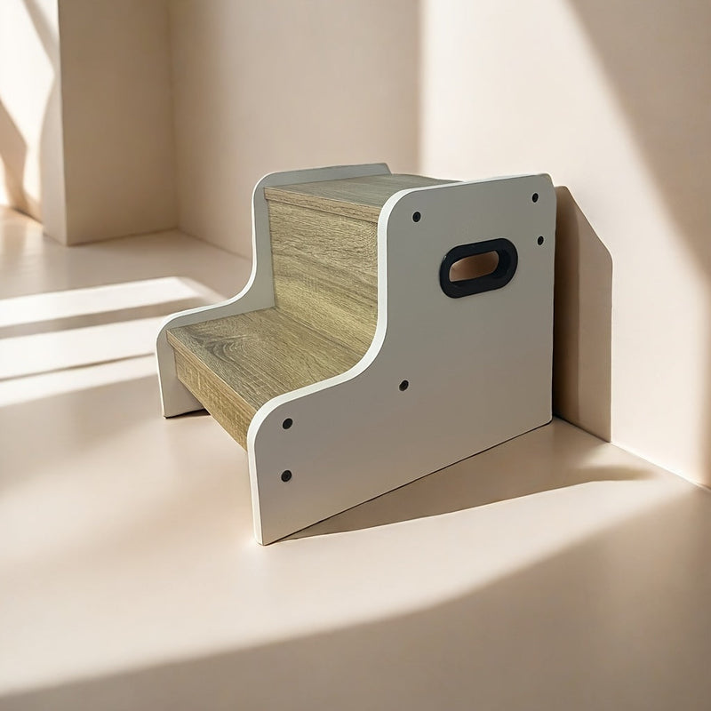 Rustykalny Drewniany Stołek Stosunkowy - Dla Wygody i Bezpieczeństwa