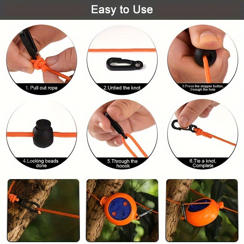 Portable Adjustable Clothesline – 8 Meter Camping Line for Outdoor and Travel Use