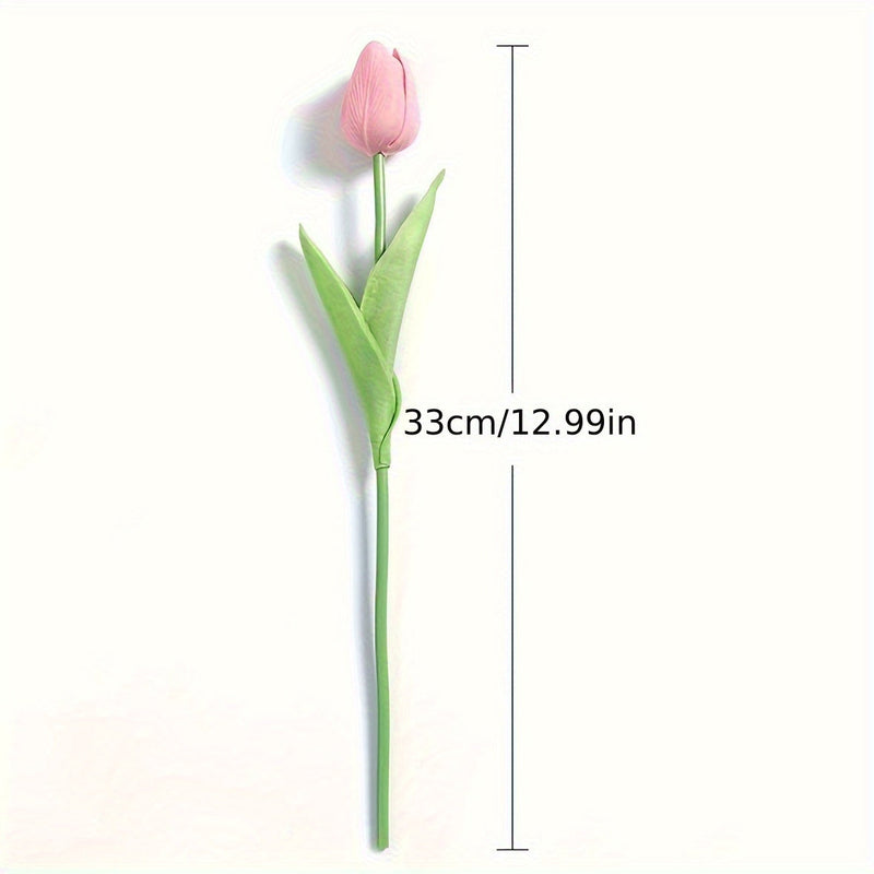 Set of 15 Realistic Artificial Tulips – Perfect for Weddings, Parties, and Interior Decoration