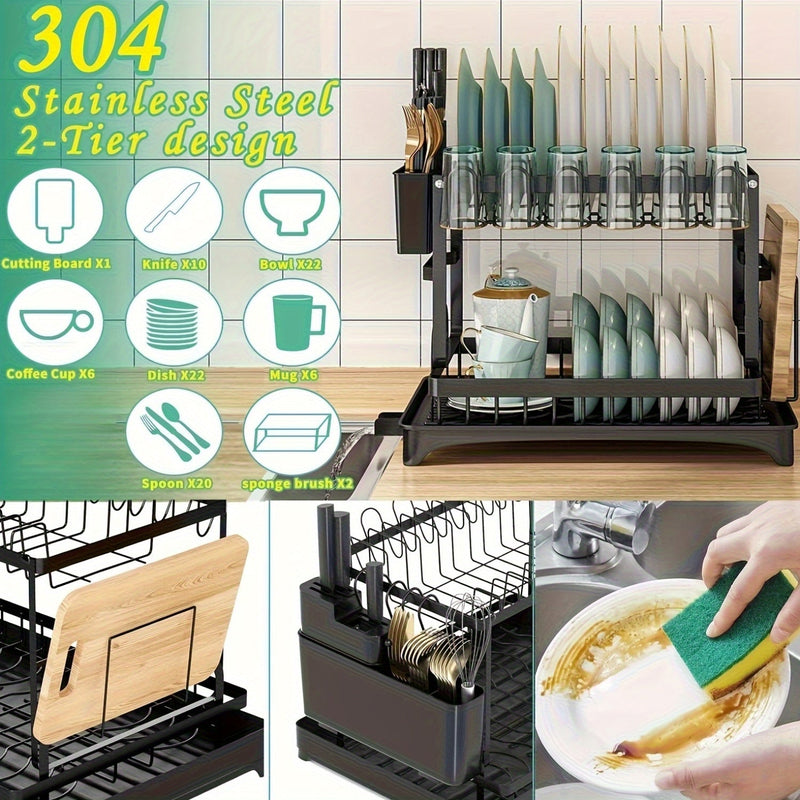 Regulowana 2-warstwowa zlew – Trwała i praktyczna do każdej kuchni