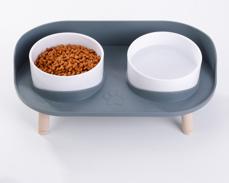 Elevated Double Bowl for Pets – Comfortable and Healthy Feeding for Cats and Dogs