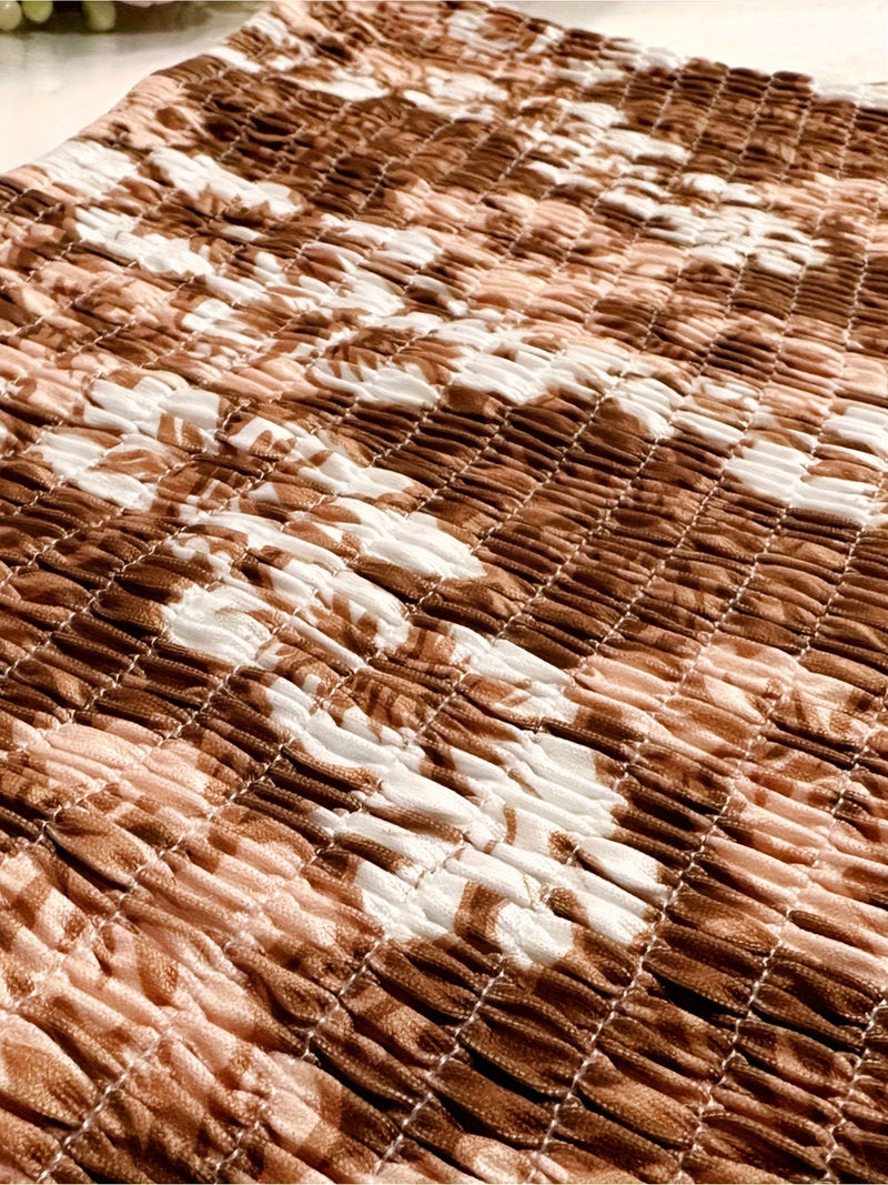 Boho Kwiatowa Sukienka Tube – Wesoła i Wygodna na Letnie Wypady