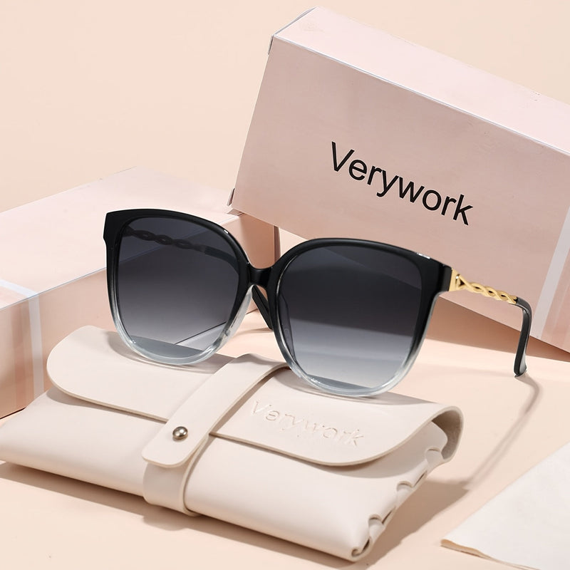 Retro Okulary przeciwsłoneczne dla kobiet – Stylowe kwadratowe okulary przeciwsłoneczne z soczewkami antyrefleksyjnymi