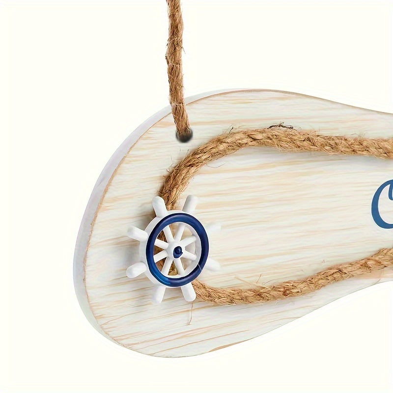 Wooden Wall Decoration Flip-Flop - Nautical Style for a Summer Look
