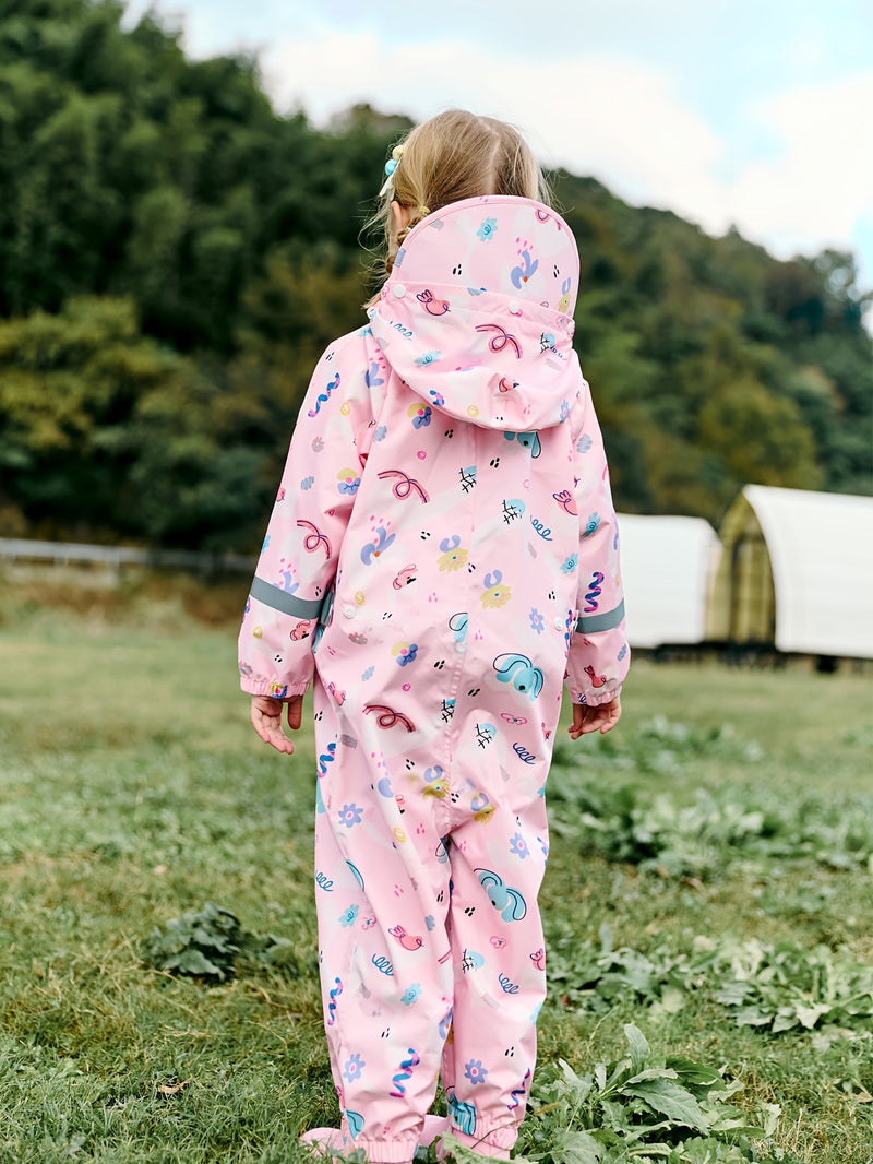 Wesoły Wodoodporny Kombinezon Deszczowy dla Dzieci – Oddychający i Wygodny na Aktywności na Świeżym Powietrzu