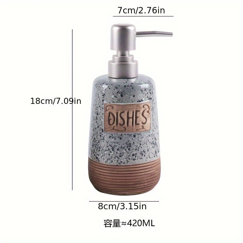 Vintage ceramiczny dozownik do mydła – 420ml do kuchni lub łazienki
