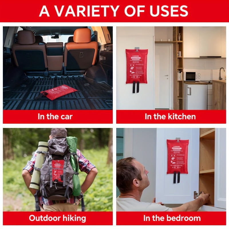 Koc Noodowy dla Gospodarstw Domowych i Firm – Koc Ognioodporny do Kuchni, Biura i Samochodu