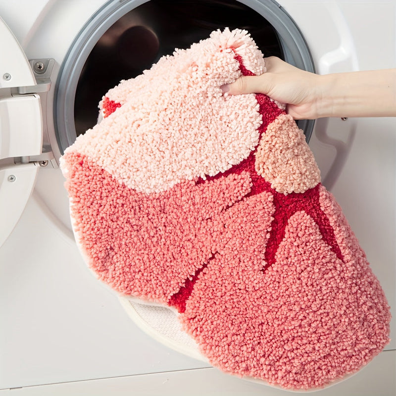 Miękki Dywan Łazienkowy w Kwiaty – Absorbujący i Miły w Dotyku dla Dodatkowego Komfortu