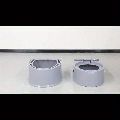 Przenośna Szara Toaleta PVC - Wygodna i Praktyczna do Kempingowania i Użytku Awaryjnego