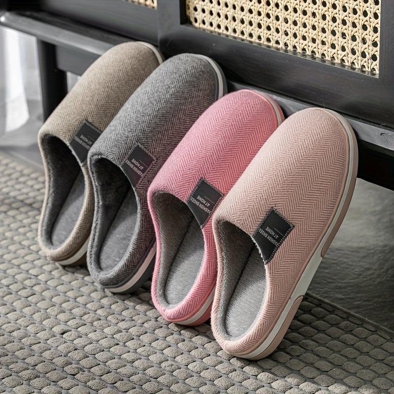 Ciepłe Pantofle Męskie z Wzorem Warkocza – Komfort i Przyczepność w Domu na Jesień i Zimę