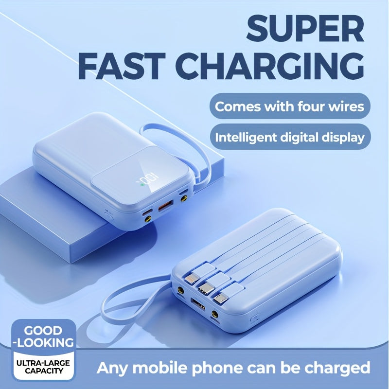 Cel mai bun powerbank portabil 10000 mAh – încărcare rapidă datorită cablului încorporat