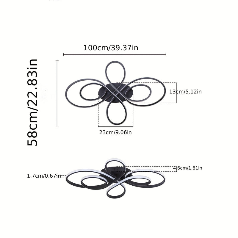 Lampa sufitowa LED 90W – Duża średnica i ściemniana