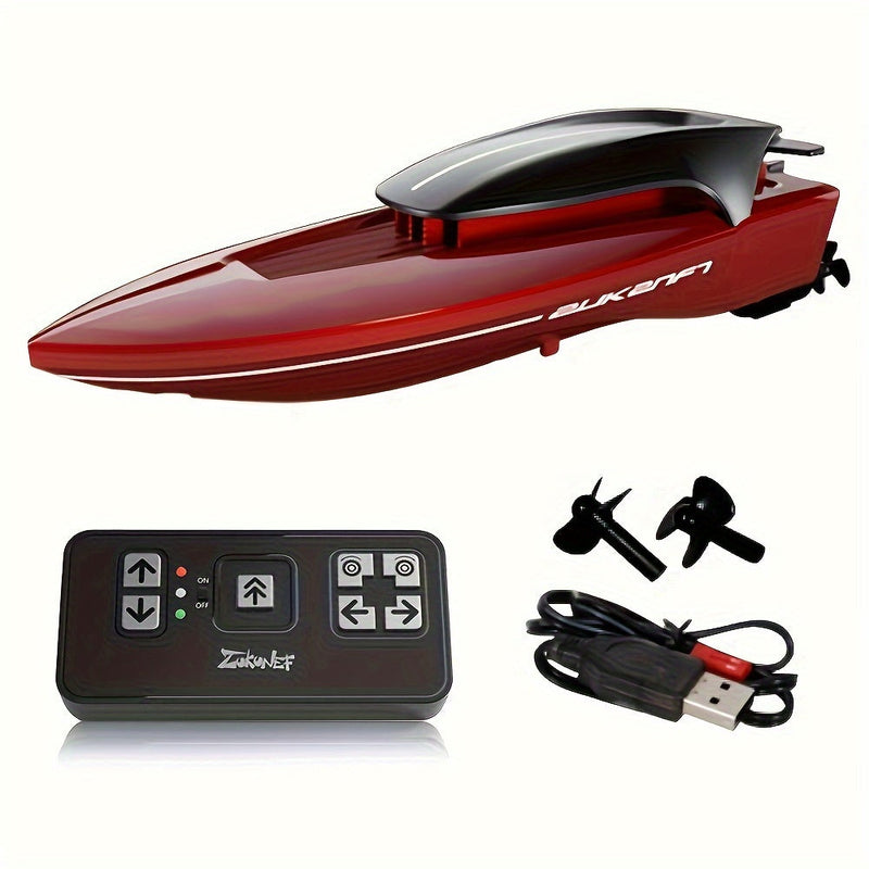 Mini barcă de jucărie acvatică – Controlată de la distanță cu iluminare LED