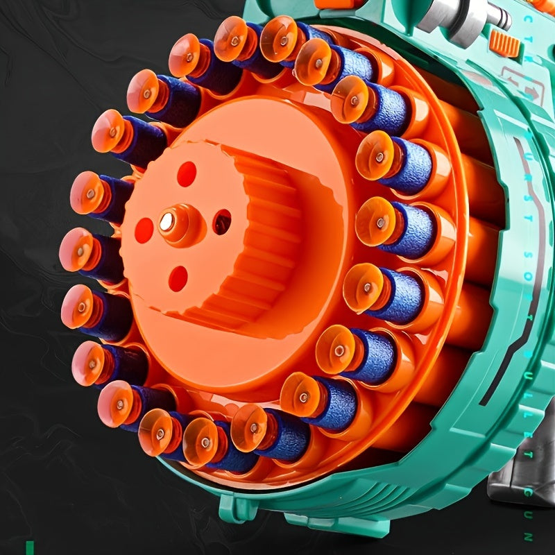 Automatyczny Blaster Piankowy – Turkusowy Pistolet z 40 Piankowymi Kulami dla Zabawy