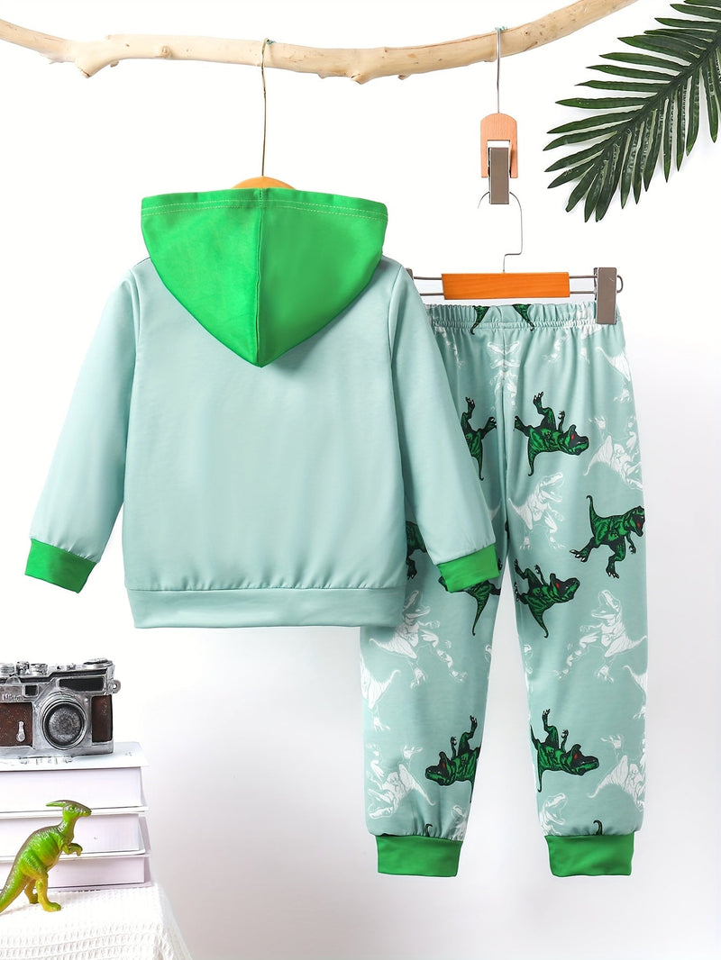 Set Hoodie and Pants Dino Print – Comfortable and Stylish for Boys