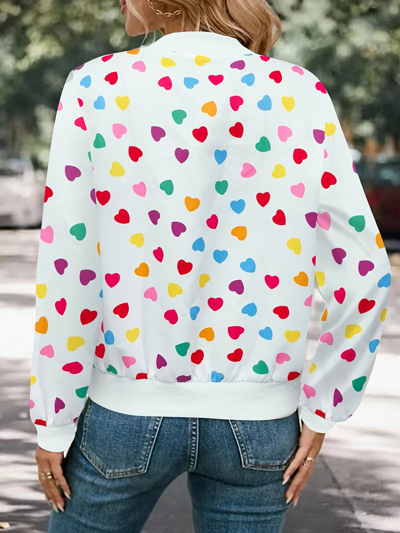 Cheerful Bomber Jacket – Stylish and Comfortable Zip-Up Jacket for Spring and Autumn