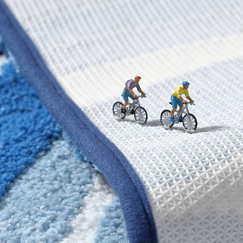 Geometryczny Dywanik Łazienkowy – Absorbujący i Miękki z Antypoślizgowym Spodem