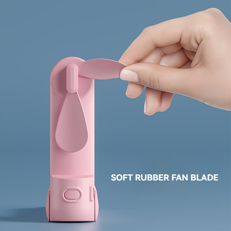 Mini ventilator portabil – ventilator USB reîncărcabil 2-în-1 în formă de iepuraș drăguț pentru călătorii și vară