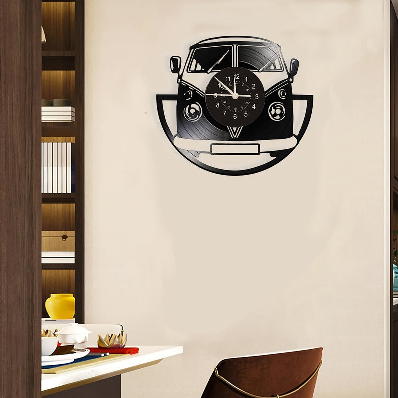 Vintage Minibus Zegar Ścienny - Retro Urok dla Każdego Pomieszczenia