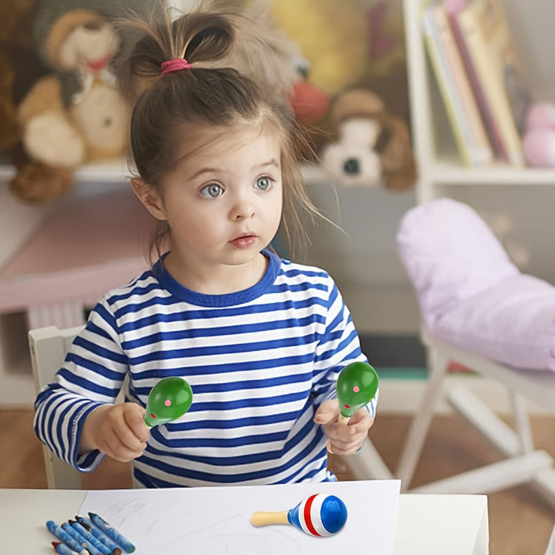 MelodyWood Drewniana Maraca - Radosny Instrument Muzyczny dla Dzieci