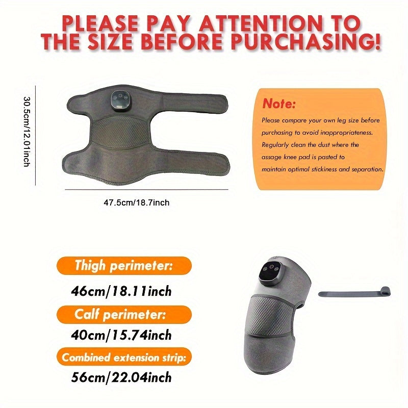 Bezprzewodowy masażer kolan i nóg z funkcją podgrzewania – Regulowana kompresja dla optymalnego łagodzenia bólu