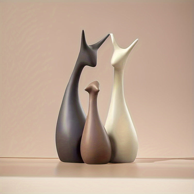 Ceramic Set with Moose – Luxury Decoration for Living Room and Office