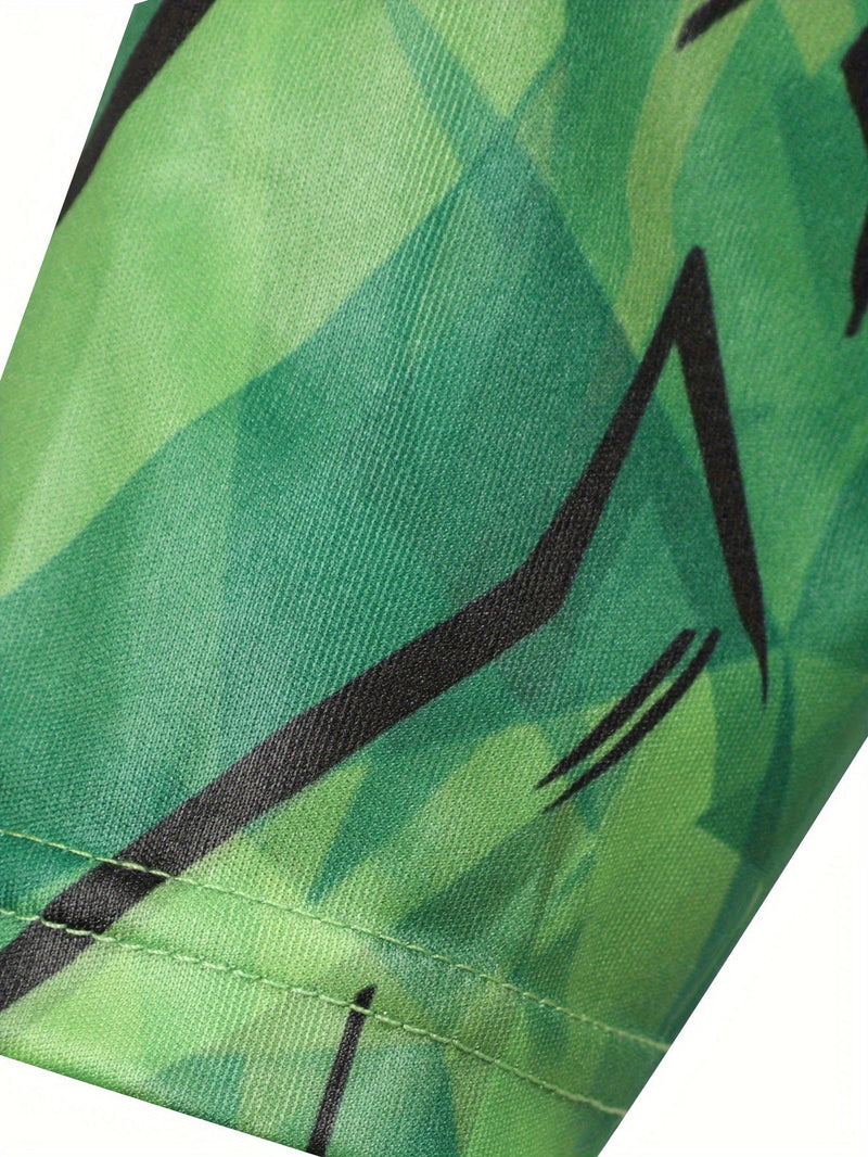 Kostium Superbohatera dla Dzieci – Zielony Kombinezon z Wzorem Mięśni i Maską