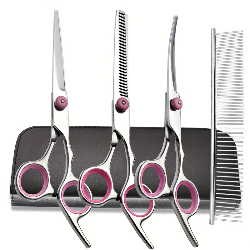 Professional Pet Care Set – Scissors and Comb for Perfect Grooming of Dogs and Cats