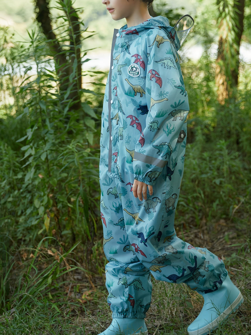 Peleryna przeciwdeszczowa z dinozaurami dla dzieci – Ochronna i komfortowa na przygody na świeżym powietrzu