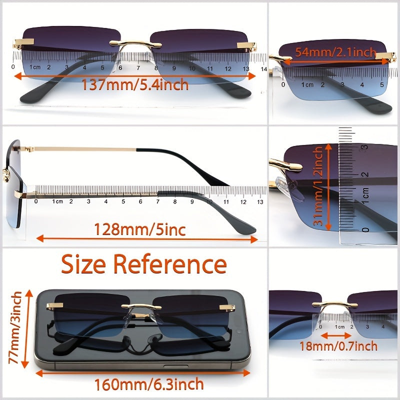 Stylish Frameless Sunglasses – Fashionable and Comfortable for Men