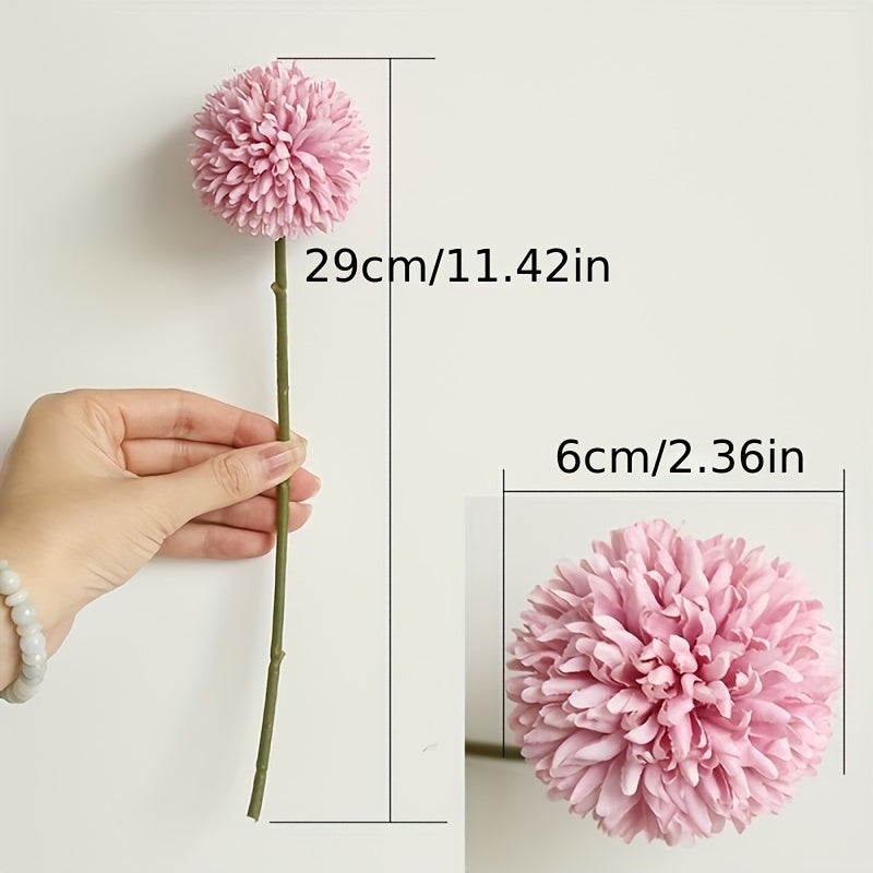 Set of 5 Artificial Chrysanthemum Flowers – Realistic Flower Arrangements for Weddings and Interior Decoration