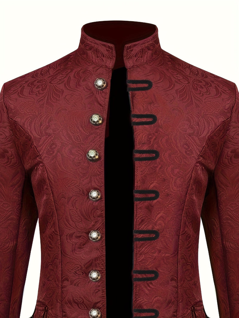 Hendrik Średniowieczny Żakardowy Płaszcz - Stylowy i Elegancki Strój na Uroczystości