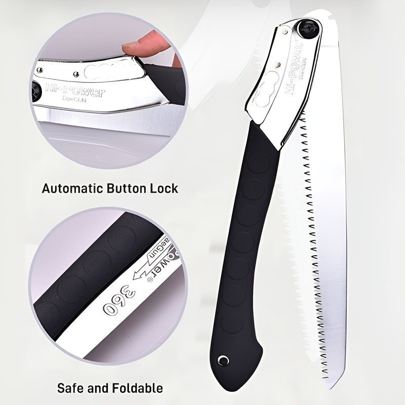 360° Rozsuwana Piła Składana - Solidna i Efektywna do Ogrodnictwa i Kempingowania