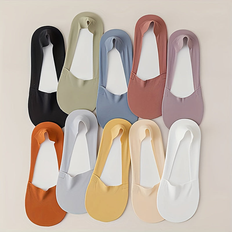 5 par skarpetek Ice Silk – Oddychające i Antypoślizgowe Niewidoczne Skarpetki dla Kobiet