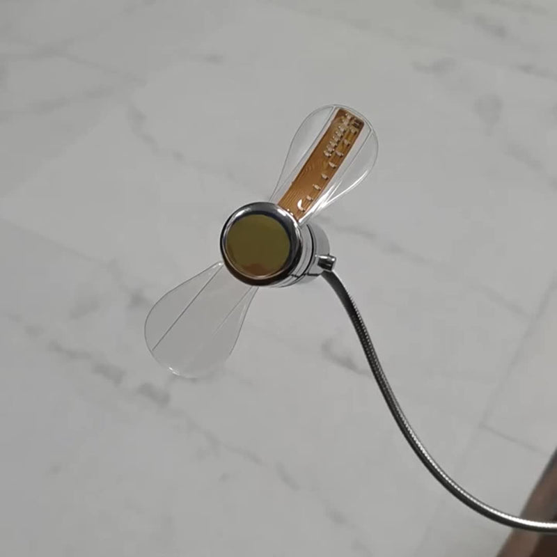 Ventilator portabil LED USB cu afișaj de timp