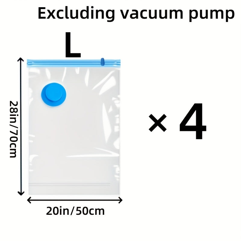 Zestaw Ekstra Dużych Worków Próżniowych – Wielokrotnego Użytku, Wodoodpornych i Oszczędzających Miejsce