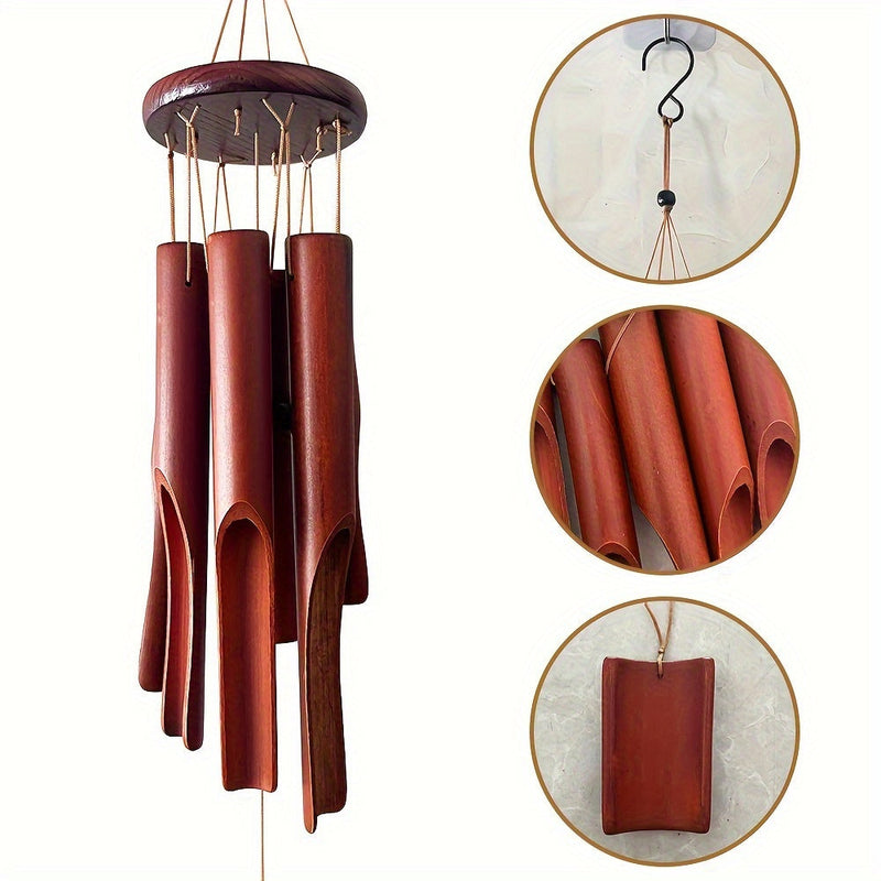 Handmade Bamboo Wind Chime – Ideal for Outdoor and Indoor Use with Relaxing Sounds