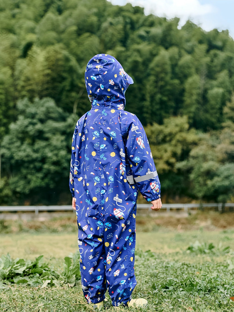 Wesoły Wodoodporny Kombinezon Deszczowy dla Dzieci – Oddychający i Wygodny na Aktywności na Świeżym Powietrzu